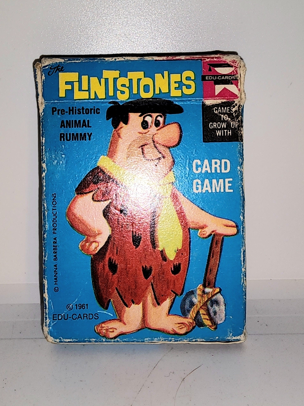 vintage 1961 "The Flintstones Pre-Historic Animal Rummy" card game